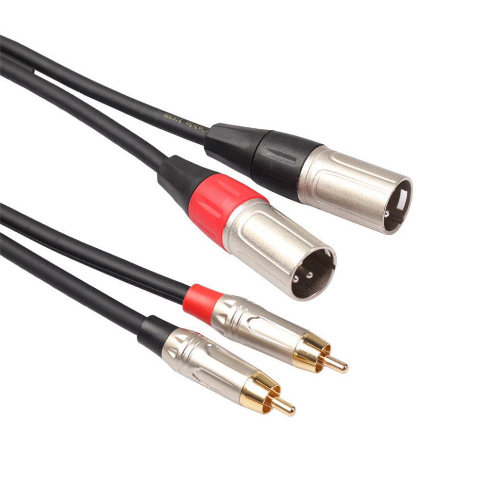 (3M) Audio Cable Dual RCA Male to Dual XLR Male 1.8/3m Microphone Tuning Balance Line