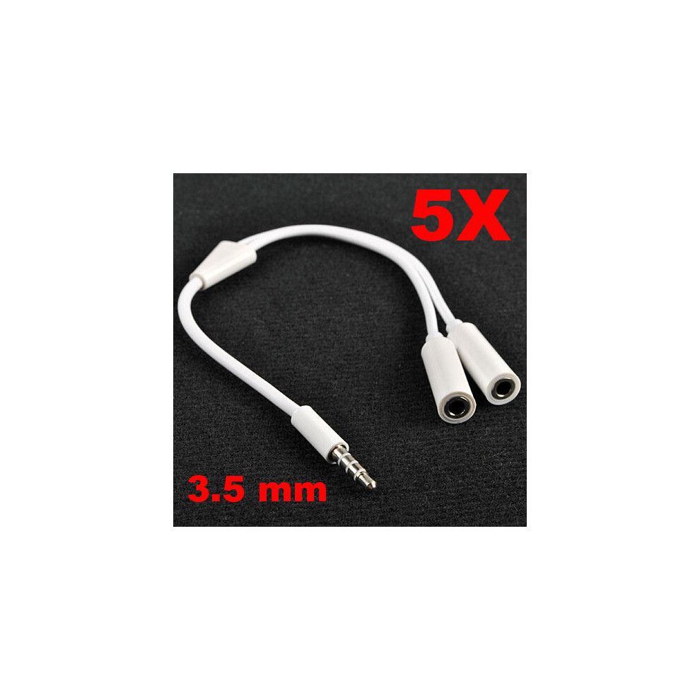 Jack Y Splitter Audio Headphone Stereo Adapter 3.5MM