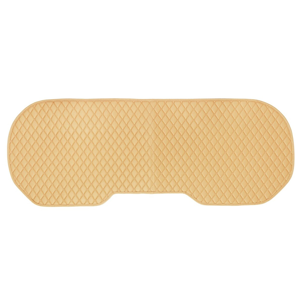 (Beige) 6 Colors Universal Car Rear Linen Seat Covers Kit Breathable Cushion Anti-Slip Beige 1138392344934