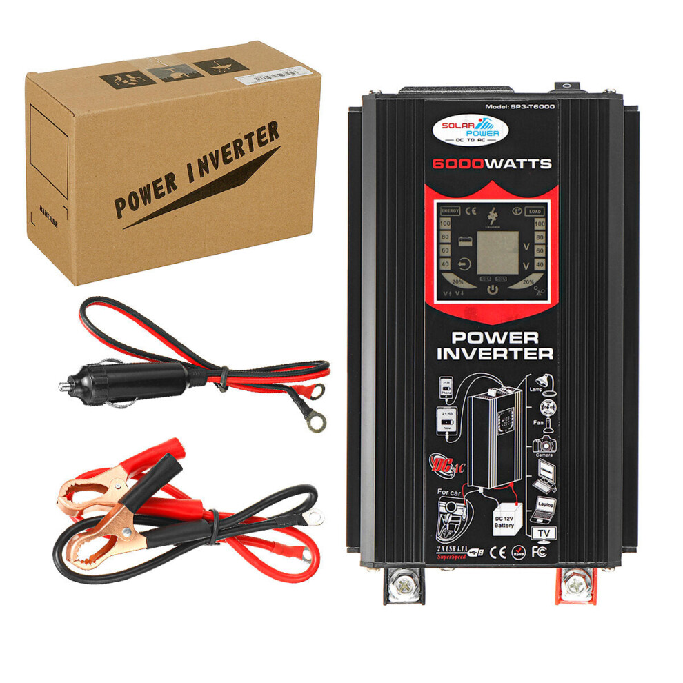 (12V To 220V) Lcd 1000W Color Screen Power Inverter 12V To 220V/110V Modified Sine Wave Inverter 4250937595902