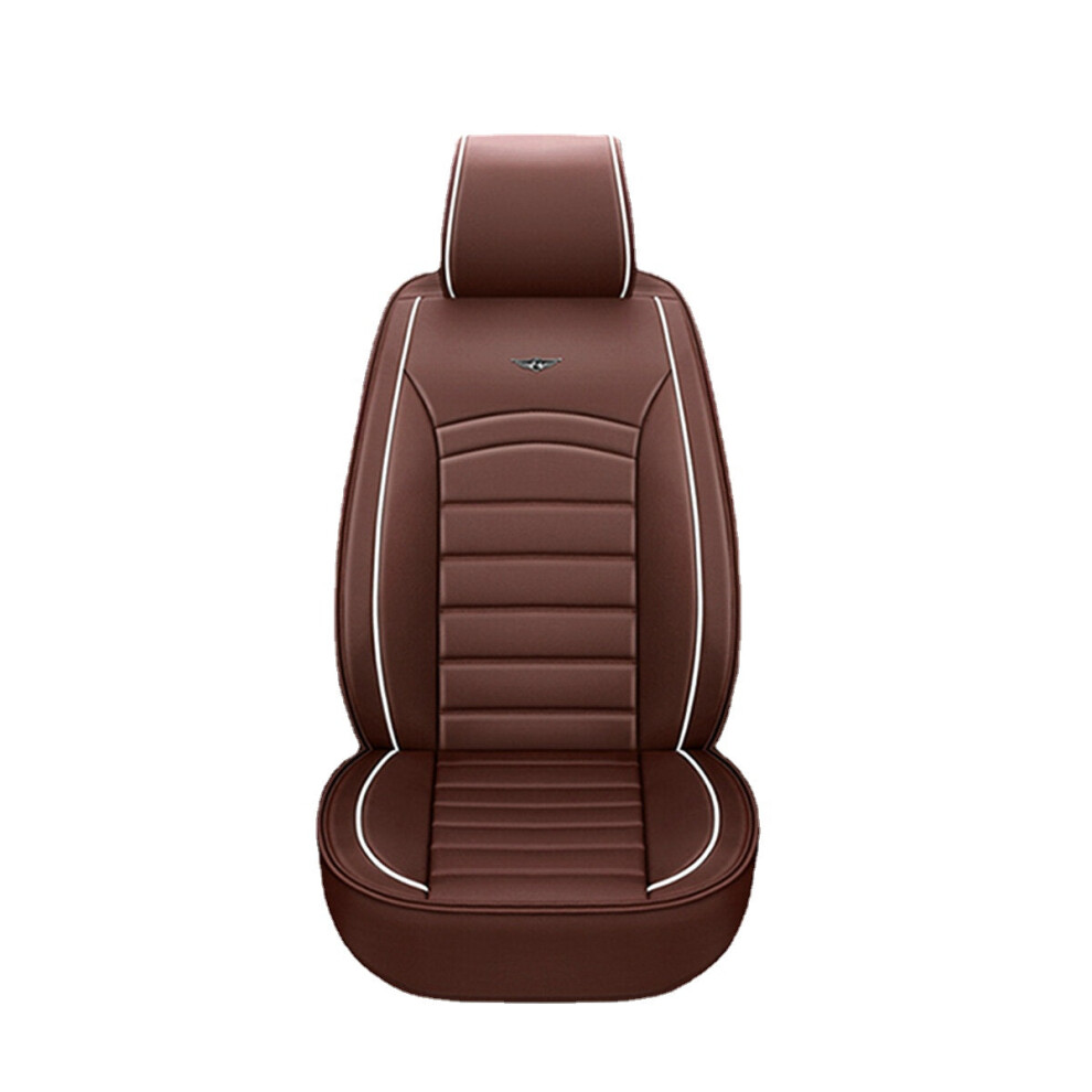 (Coffee) Luxury Pu Leather Full Surround Car Seat Cover Cushion Pet Pad Mat Protector Suv 1138392343685