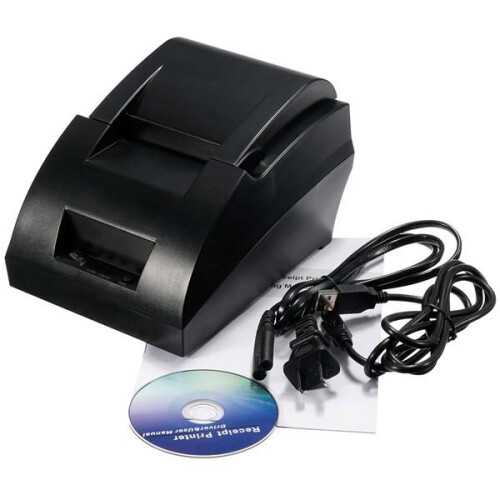 12V USB Mini 58mm POS ESC Thermal Dot Receipt Printer Set 384 Line with Roll Paper 1