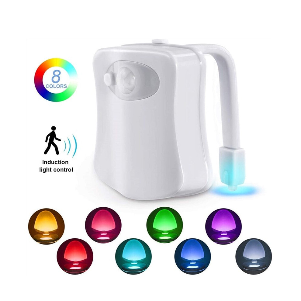 Smart PIR Motion Sensor Toilet Seat Night Light 8 Colors Waterproof Backlight For Toilet Bowl LED Luminaria Lamp WC Toilet Light