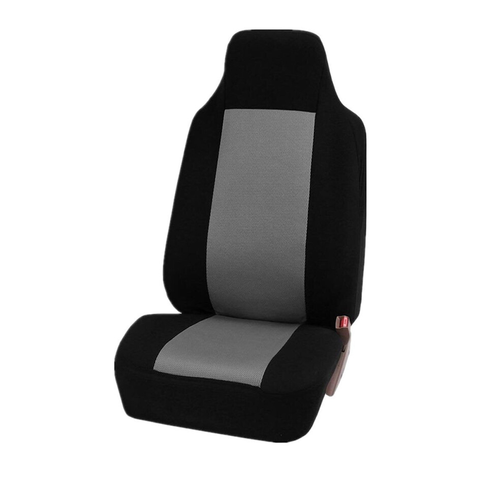 (Front ) Universal Car Full Seat Covers Protector Cushion Front Rear Truck Suv Van Grey 1138392339978