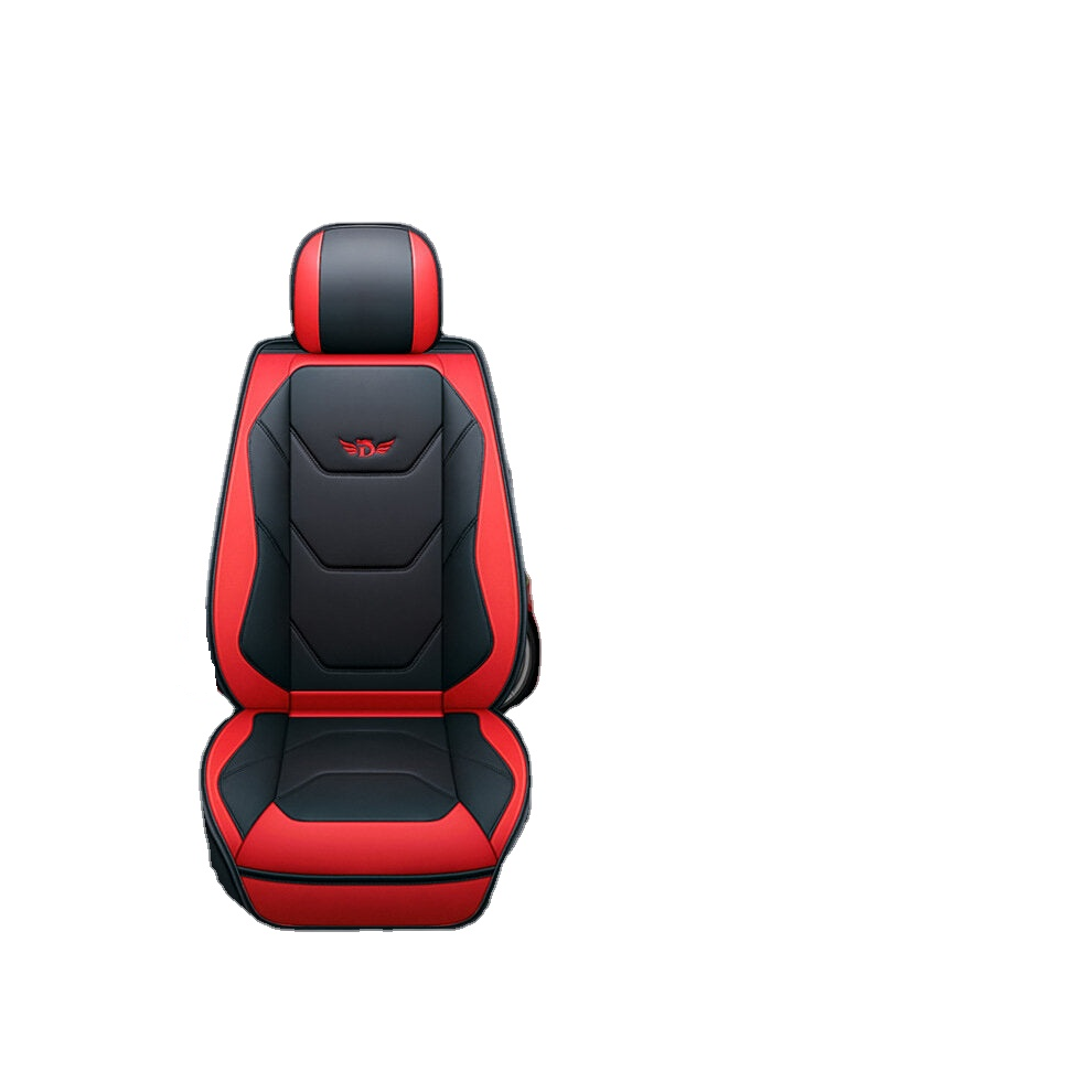 (Red) 1 Pc Universal Full Car Seat Mat Cover Pu Leather Breathable Cushion Pad Red 1138392344385
