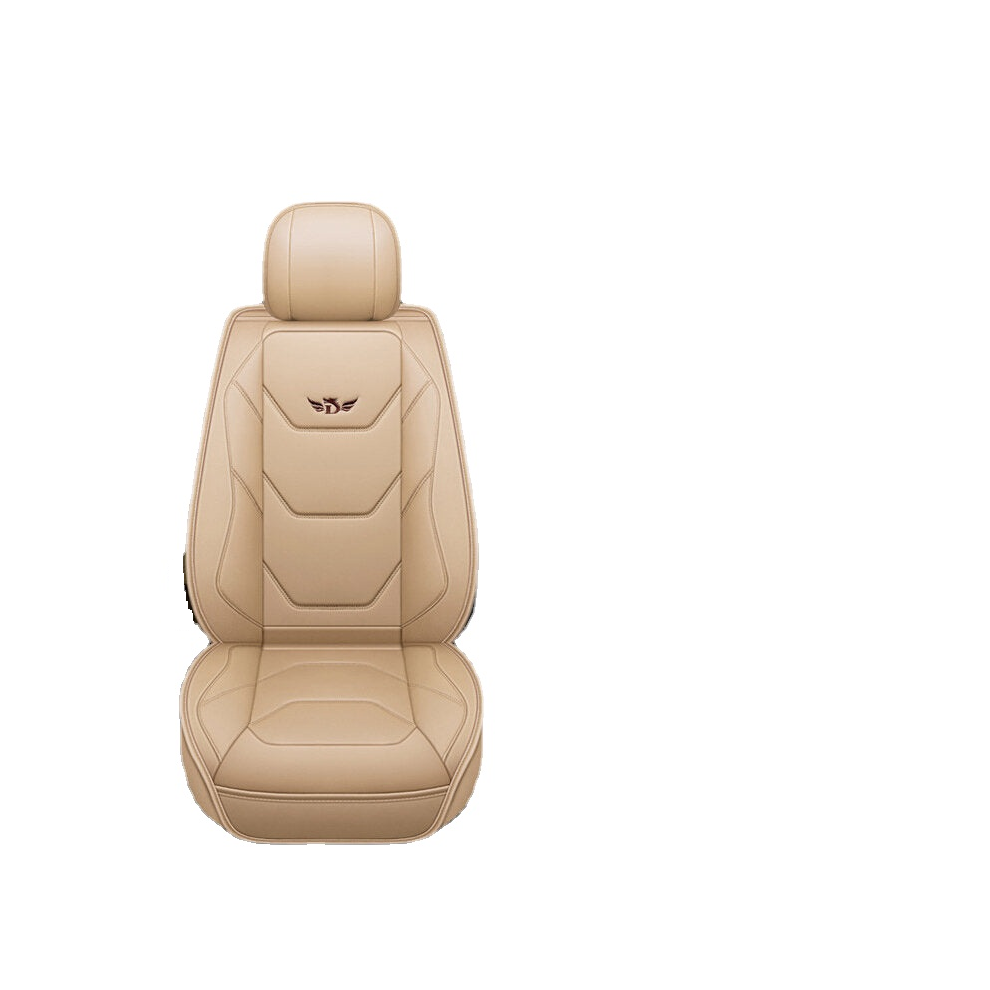 (Beige) 1 Pc Universal Full Car Seat Mat Cover Pu Leather Breathable Cushion Pad Beige 1138392344439
