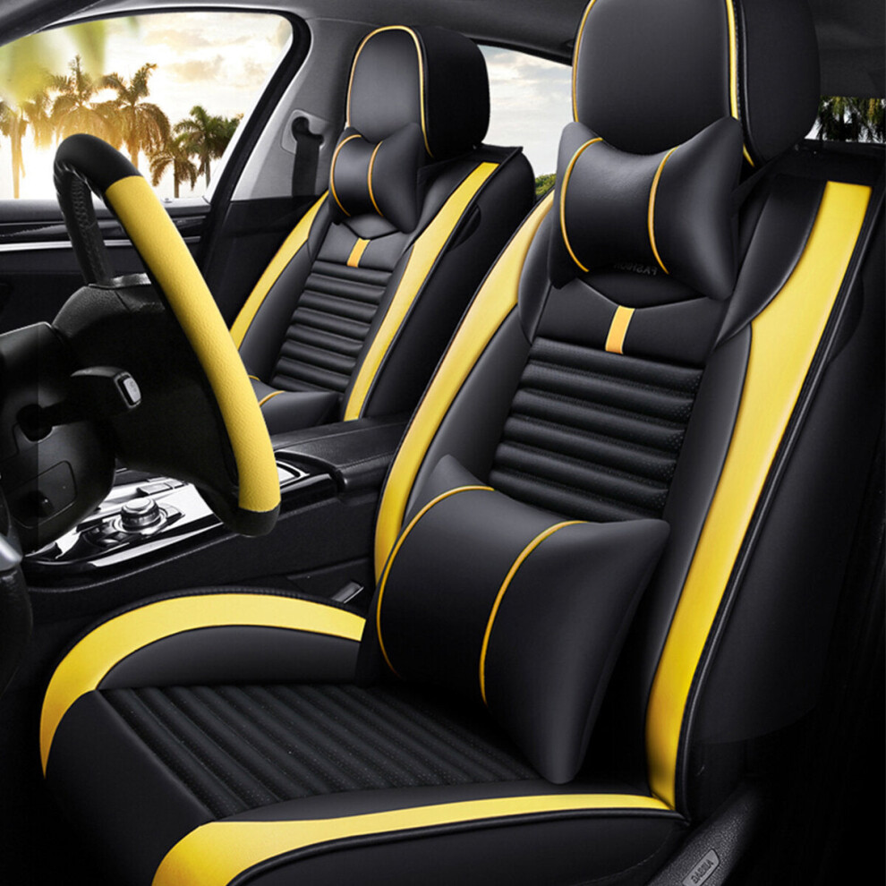 Black and yellow car seat covers hotsell