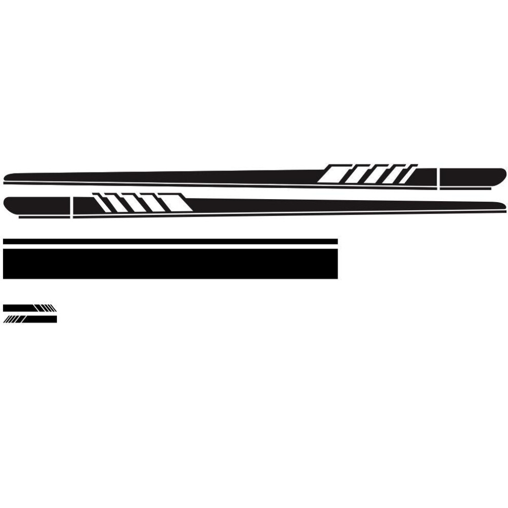 (Black) Car Vinyl Stripe Pinstripe Decals Stickers For Auto Vehicle 5 Colors