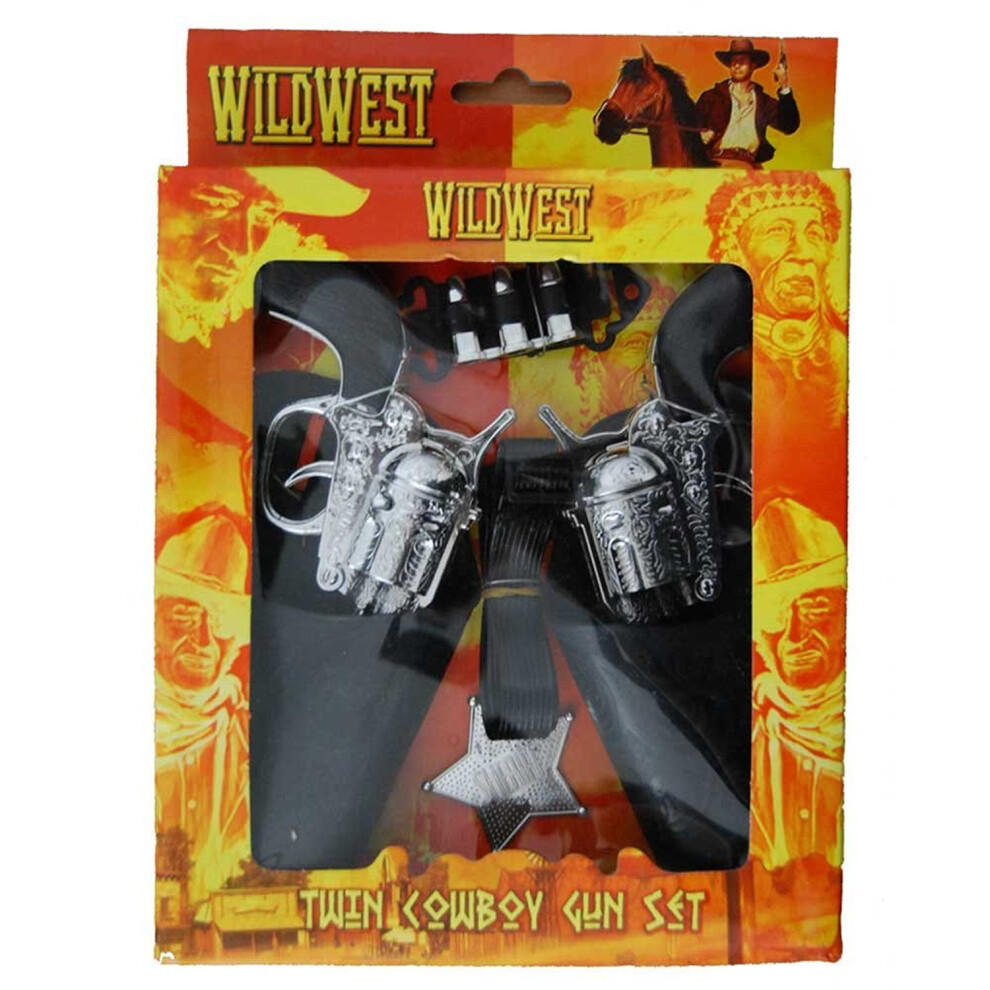 Wild West Twin Cowboy Gun & Holster Set Dress Up