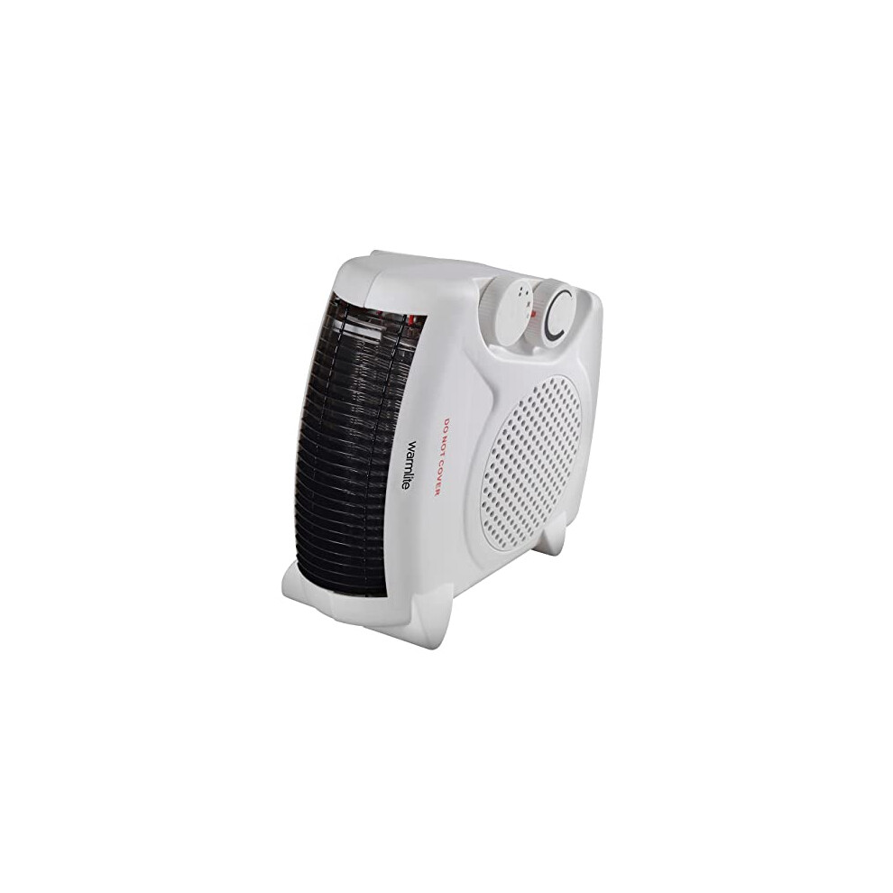 Warmlite WL44001 Thermo Fan Heater with 2 Heat Settings and Overheat Protection, 2000W, White