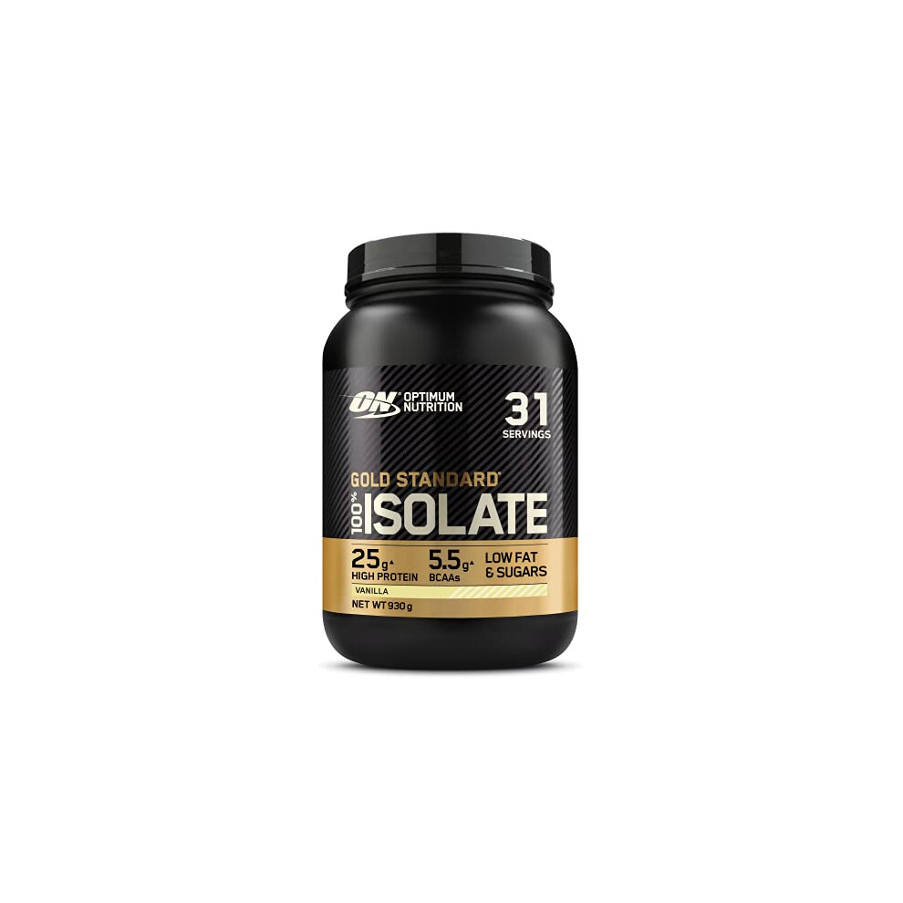 Optimum Nutrition ON Gold Standard 100% Isolate Pure Whey Protein, Naturally Occurring BCAAs and Glutamine, Pre and Post Workout