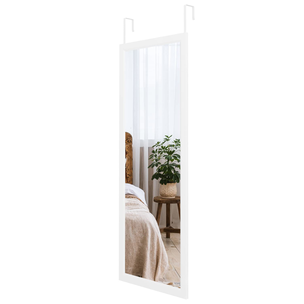 (White) Over Door Mirror Full Length 110 x 45cm