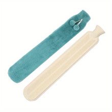 (Blue, 53CM) 1pc Long Hot Water Bottle Bag With Detachable Cover, Super Long Rubber Hot Water Bottle Waist, Hand, And Foot Warmer