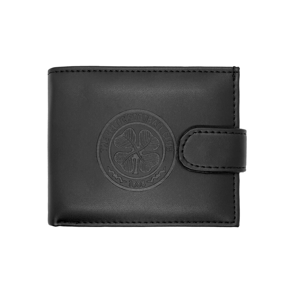 Celtic FC Official Football Gift Boxed Embossed Crest Leather Wallet