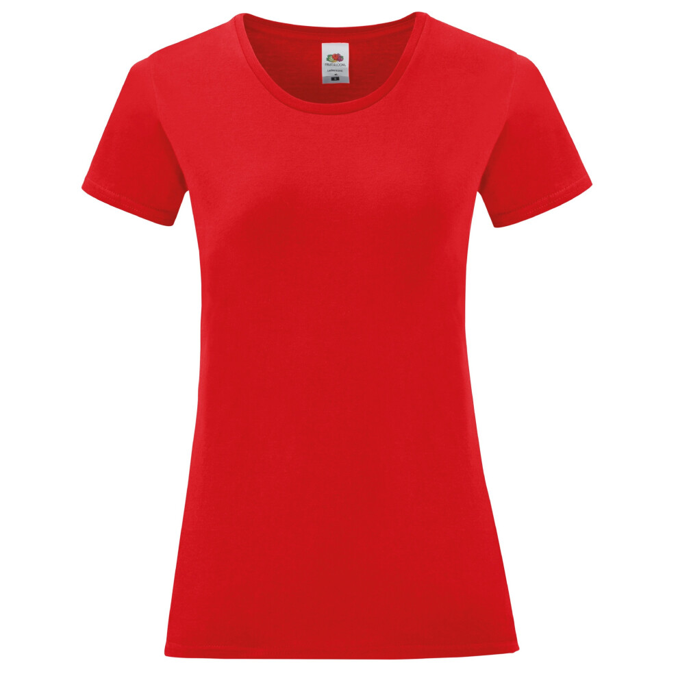(S, Red) Fruit of the Loom Womens/Ladies Iconic 150 T-Shirt