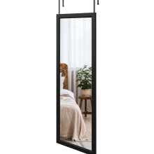 (Black) Over Door Mirror Full Length 110 x 45cm
