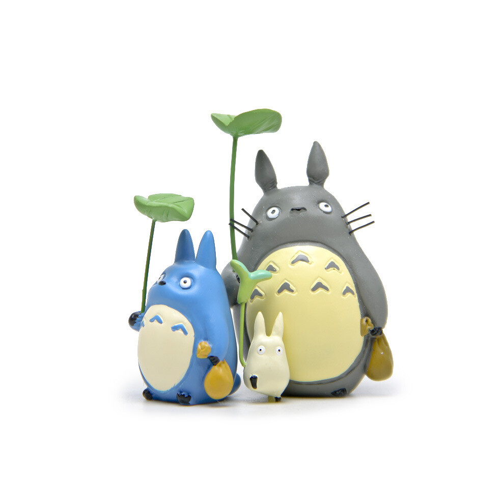 3 Piece Cartoon Set My Neighbour Totoro Statue Exquisite Micro Landscape