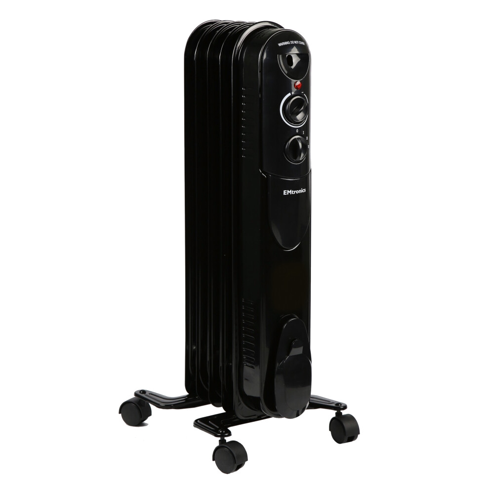 (Black) EMtronics Oil Filled Portable Heaters