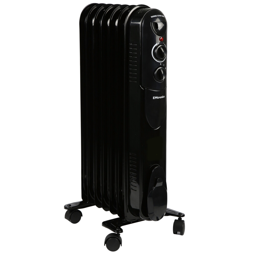 (Black) EMtronics Oil Filled Portable Heaters