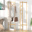 3-in-1 Bamboo Hall Coat Rack Stand Space Saving Clothes Rack 3