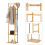 3-in-1 Bamboo Hall Coat Rack Stand Space Saving Clothes Rack 5