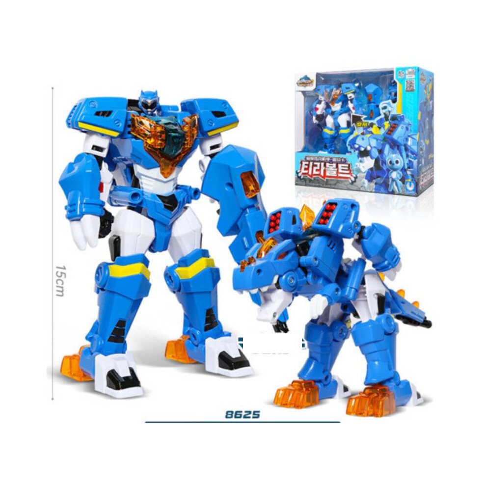 (Blue) Miniforce Super Dino 2 Mecha Set Mini Figure Robotbolt Toys Gift