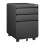Dripex (Black) 3-Drawer Mobile Rolling File Cabinet Lockable 1