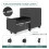 Dripex (Black) 3-Drawer Mobile Rolling File Cabinet Lockable 7