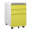 Dripex (Yellow) 3-Drawer Mobile Rolling File Cabinet Lockable 1