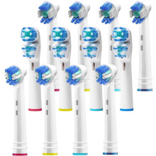 12 kpl sähköhammasharjan päätä Oralb Double Clean Floss 3D PRO -valkoisille harjoille, jotka sopivat
