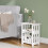 Dripex (Square Design? 24*36*40) Dripex White Bedside Table 4