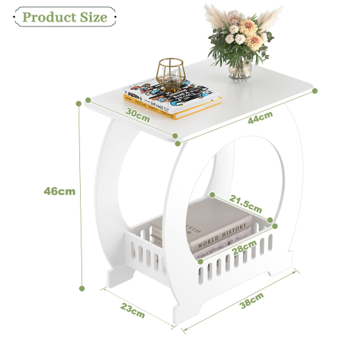 Dripex (Arch Design? 30*44*46) Dripex White Bedside Table 2