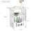 Dripex (Square Design? 30*46*50) Dripex White Bedside Table 3