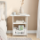 Dripex (Square Design? 30*46*50) Dripex White Bedside Table 4