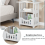 Dripex (Square Design? 30*46*50) Dripex White Bedside Table 8