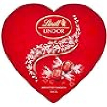Lindt Lindor Heart Milk Chocolate Truffles Box Approx 16 balls, 200g Chocolate Truffles w/ Smooth Melting Filling Gift Present Mother's Day, Birthday