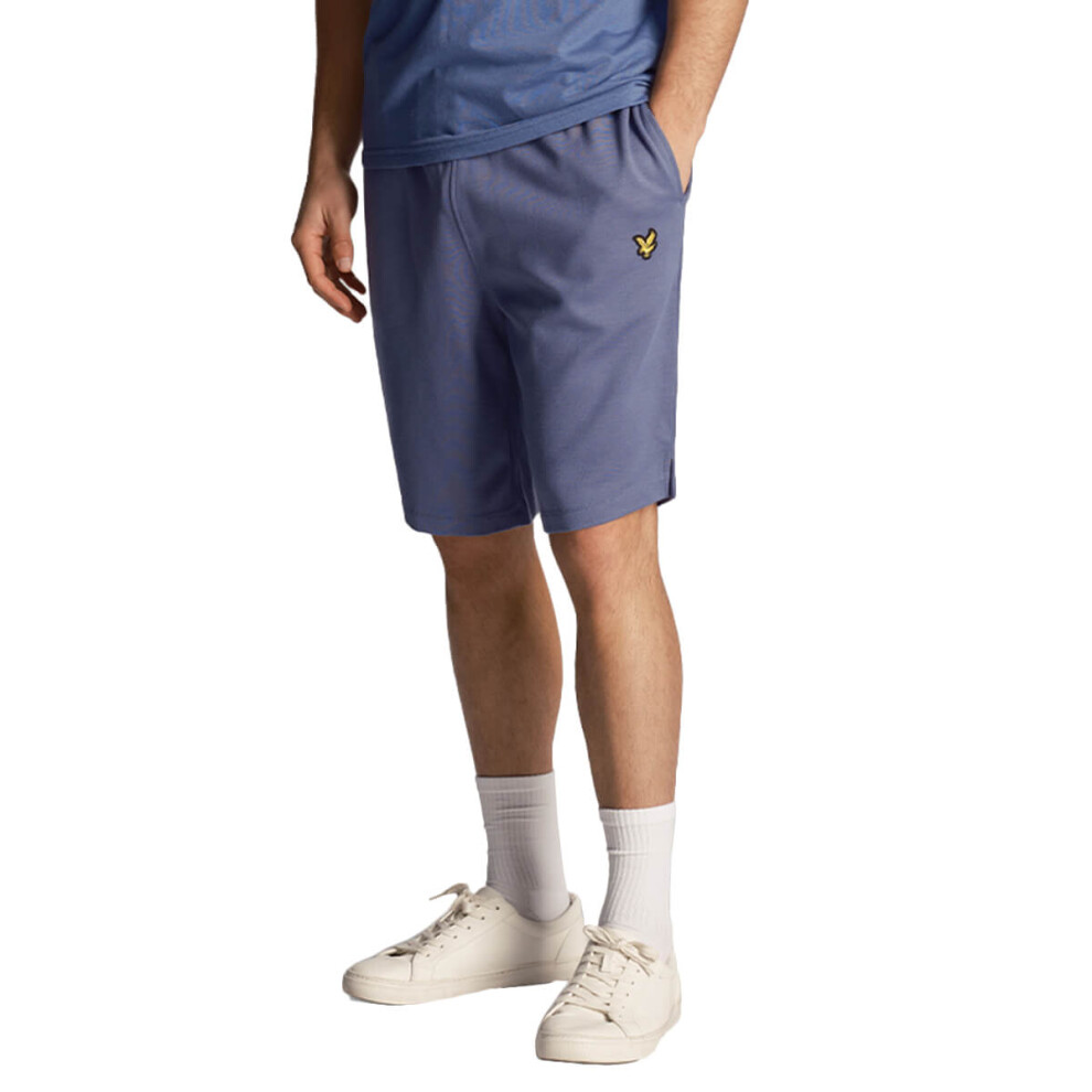 (XL, Storm Blue) Lyle & Scott Mens Fly Fleece Stretch Fabric Soft Feel Casual Shorts-image-OPC-PDFTS9B-NEW