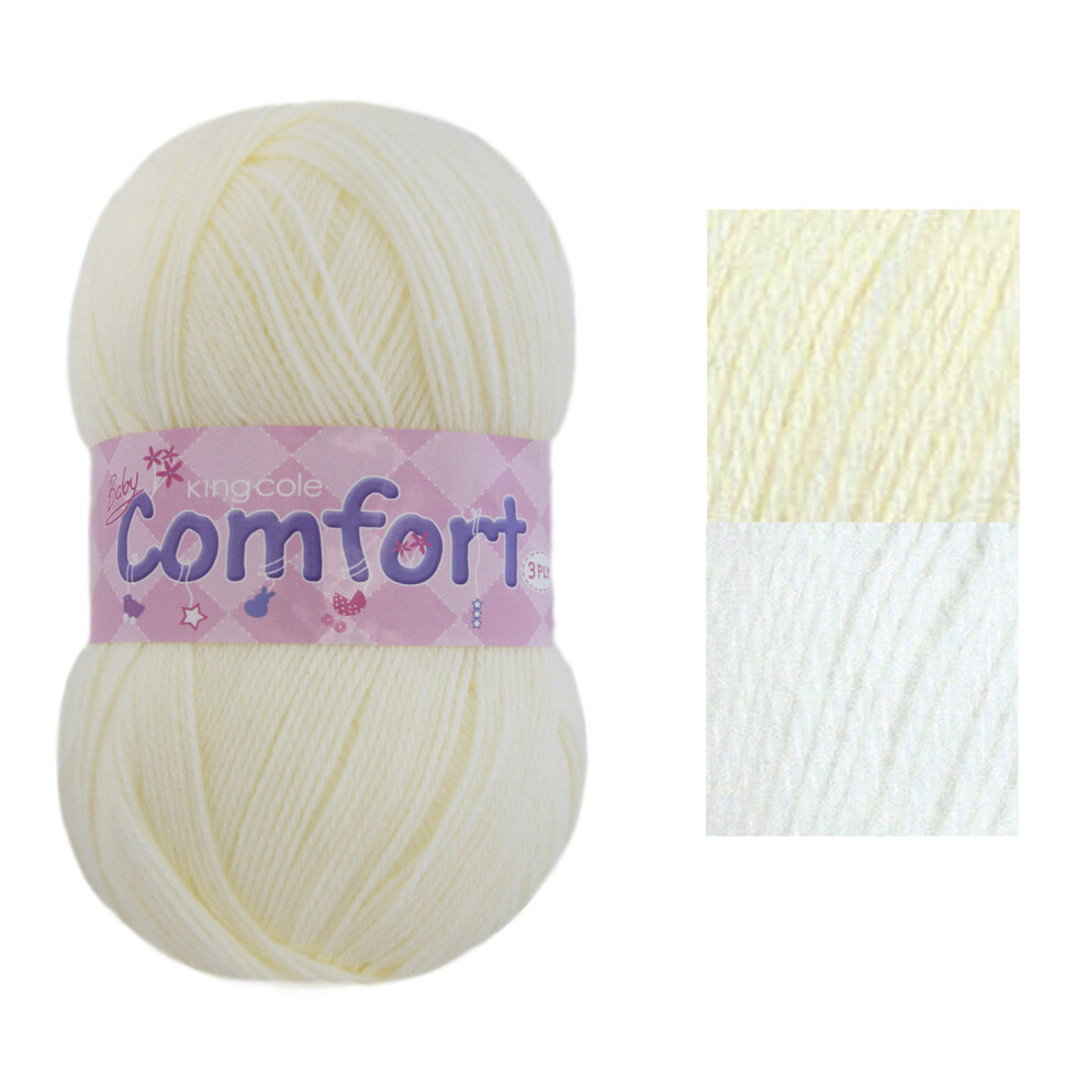 (Blue (264)) King Cole Comfort Baby 3 Ply Acrylic & Nylon Knitting Yarn 100g
