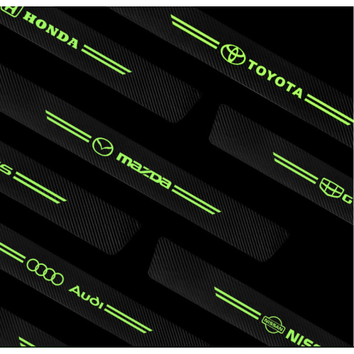 Car Door Plate Sill Scuff Anti Scratch Luminous Sticker