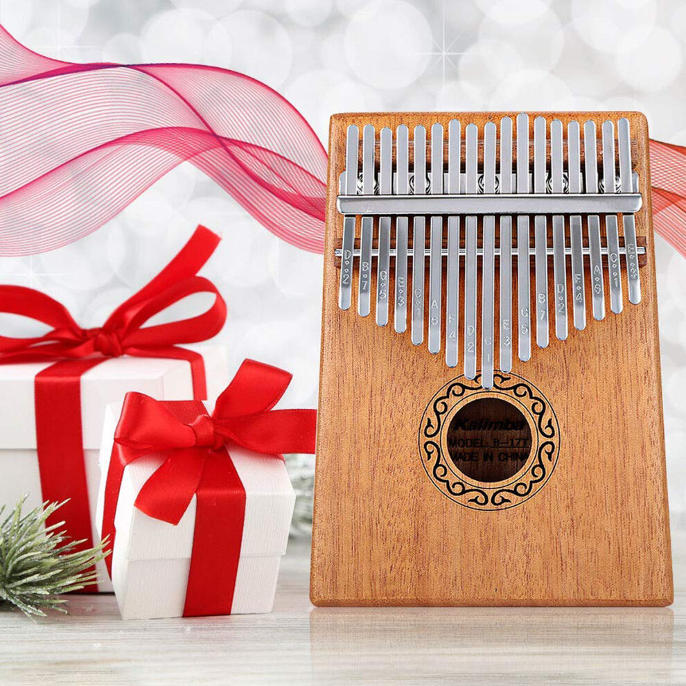 Kalimba 17 Keys Thumb Piano with Tune Hammer Finger Marimba Instrument