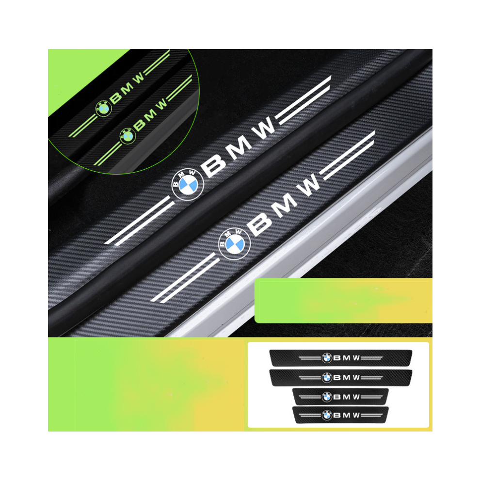 Newjass (Bmw) Car Door Plate Sill Scuff Anti Scratch Luminous Sticker