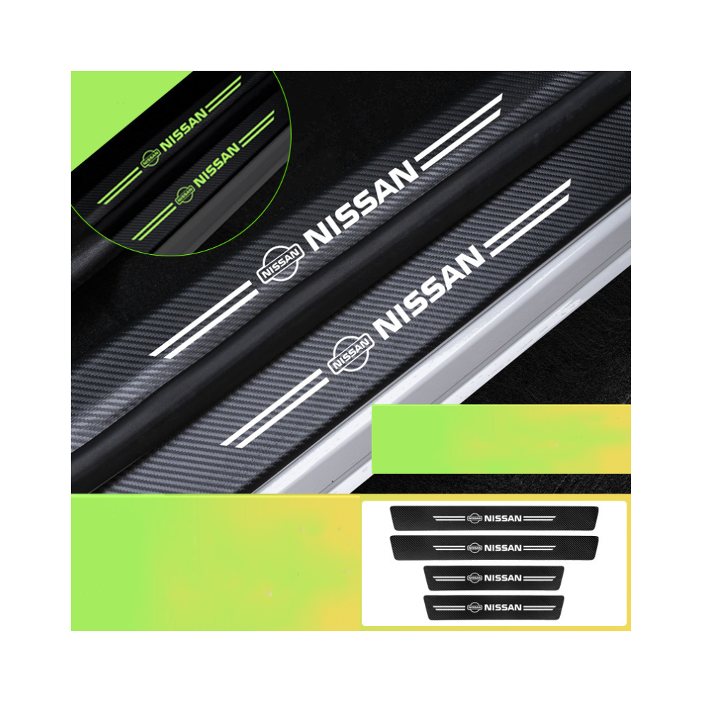 Newjass (Nissan) Car Door Plate Sill Scuff Anti Scratch Luminous Sticker