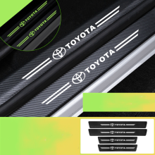 (TOYOTA) Car Door Plate Sill Scuff Anti Scratch Luminous Sticker