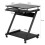 Dripex Mobile Computer Desk Z-Shaped with Sliding Keyboard PC Table Black 4