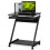 Dripex Mobile Computer Desk Z-Shaped with Sliding Keyboard PC Table Black 7