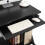 Dripex Mobile Computer Desk Z-Shaped with Sliding Keyboard PC Table Black 8
