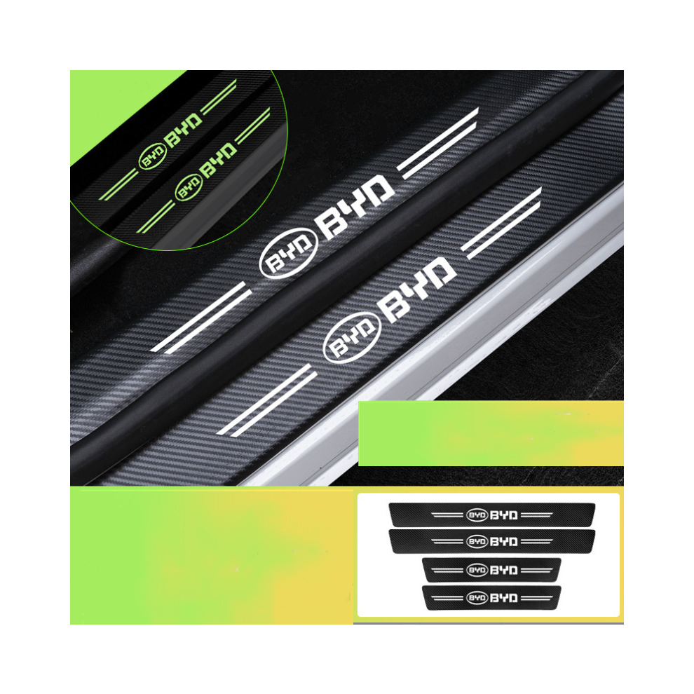(Byd) Car Door Plate Sill Scuff Anti Scratch Luminous Sticker 8381923452957