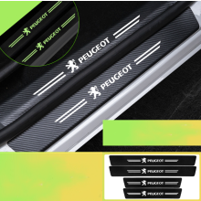 (PEUGEOT) Car Door Plate Sill Scuff Anti Scratch Luminous Sticker