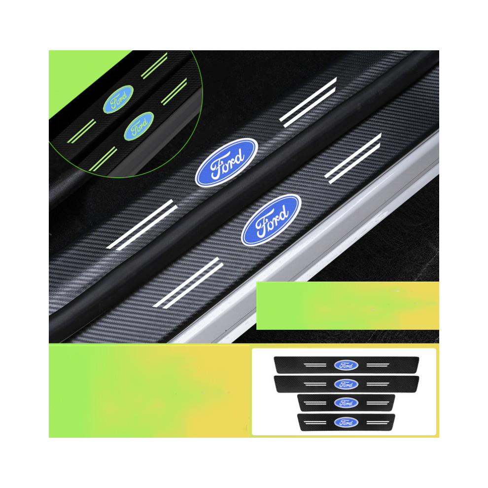 (FORD) Car Door Plate Sill Scuff Anti Scratch Luminous Sticker