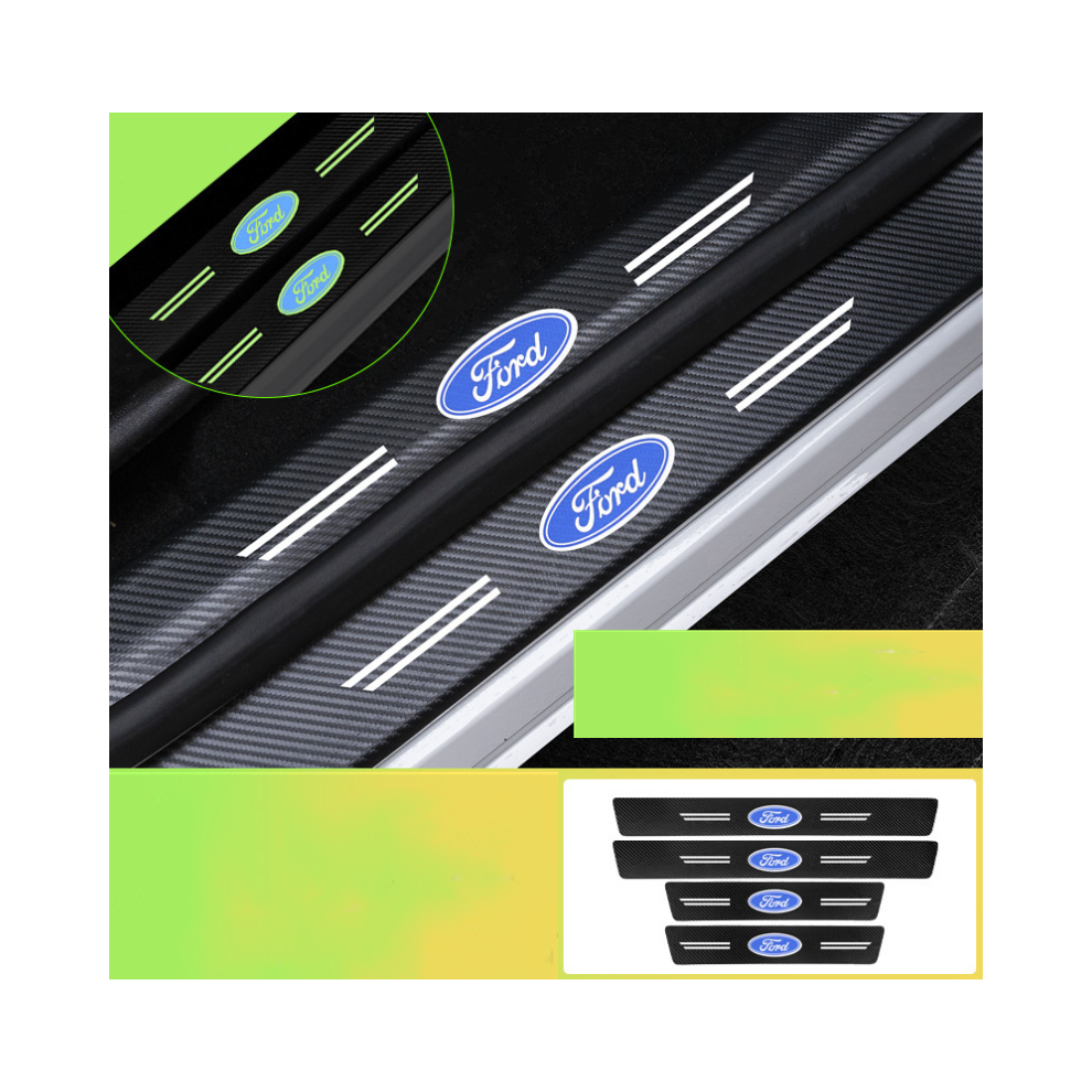 Newjass (Ford) Car Door Plate Sill Scuff Anti Scratch Luminous Sticker